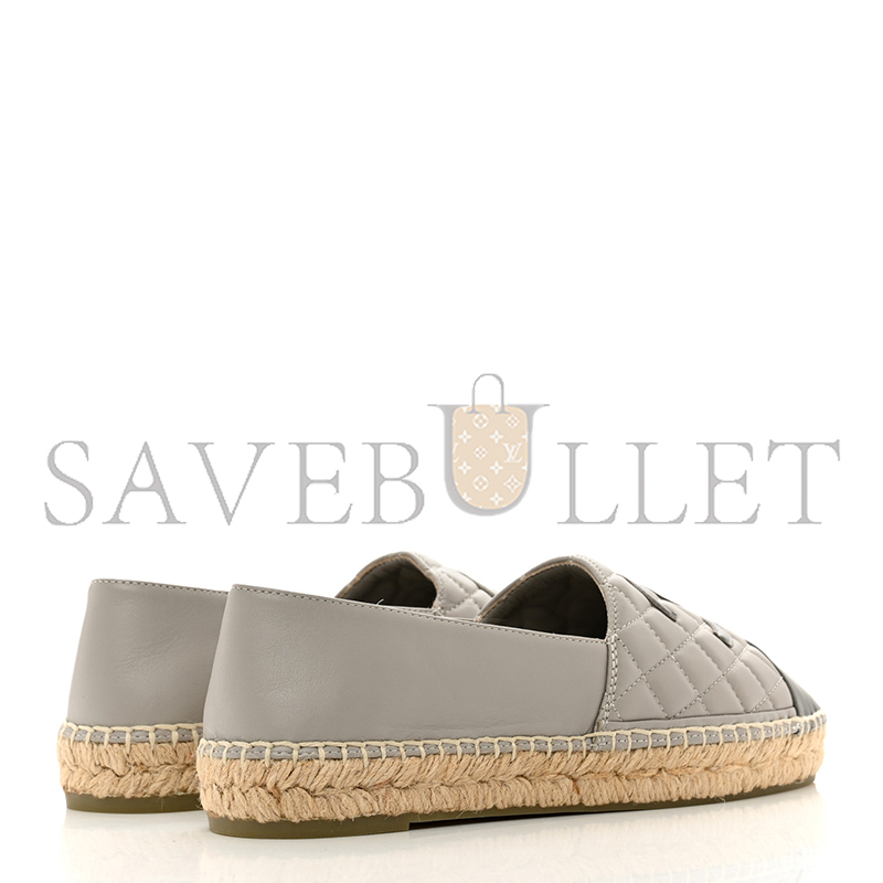CHANEL LAMBSKIN QUILTED CC ESPADRILLES G29762